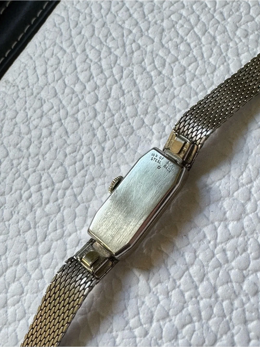 Longines 1940’s 10K White Gold Filled Vintage Women’s Watch With Mesh band